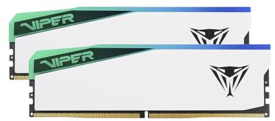 Patriot Viper Elite 5 Gaming RGB DDR5 RAM 32GB (2X16GB) 6400MT/s CL32 UDIMM Desktop Gaming Arbeitsspeicher Kit - PVER532G64C32KW