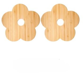KFMON 11/15 cm 2-8 pièces Dessous de Plat en Bois à Fleurs pour Plats Chauds Dessous de Plat antidérapant résistant à la Chaleur Dessous de Verre en Bois pour Plans de Travail de Cuisine