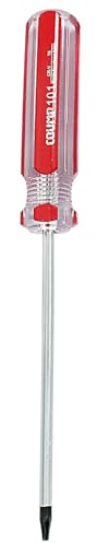 HARSKIYER Tournevis Torx de sécurité T6 avec pointe magnétique, 134 mm, tournevis en acier Cr-V pour réparation et bricolage, longueur de travail de 7,6 cm avec poignée en PVC isolée rouge