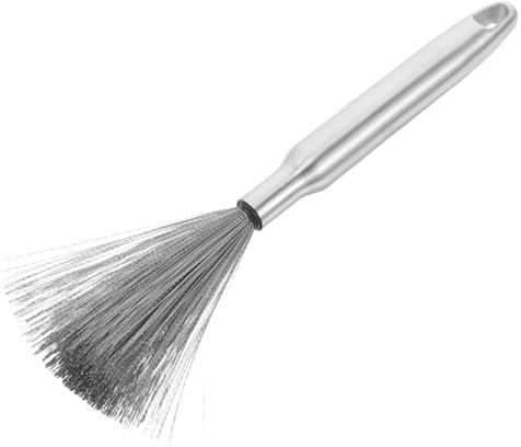 Beavorty Pot Cleaning Brush Stainless Steel Dishwasher Brush Wok Scrubber for Kitchen Long Handle Non-Skid Grip