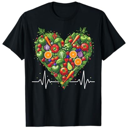 Cœur Légumes Nutrition Alimentation saine Bien-être T-Shirt