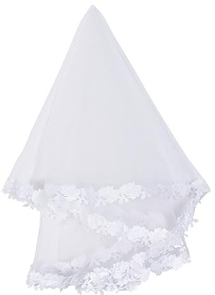 Eleganter Brautschleier aus Netzstoff, Gesichtsschleier, Stirnband, weiß, 1,5 m Länge für die Hochzeit