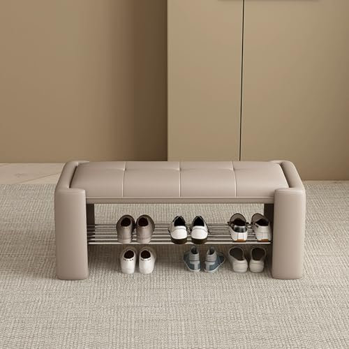 Moderne Eingangsschuhbank mit gepolstertem Sitz Diele Schuhständer Nizer für Wohnzimmer Schlafzimmer und Veranda Polsterbank mit Schuhablage