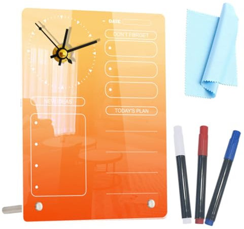 FUNOMOCYA -memoboard Mit Uhr Desktop-planerboard Löschboard -whiteboard Multifunktions-memoboard Für Büro