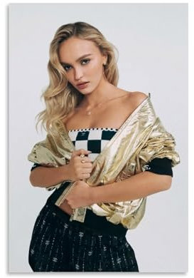 HUANGFX Lily-Rose Depp Actor Model Wall Art Print Canvas Poster Decoration Poster 24x36inch(60x90cm) Unframe-style