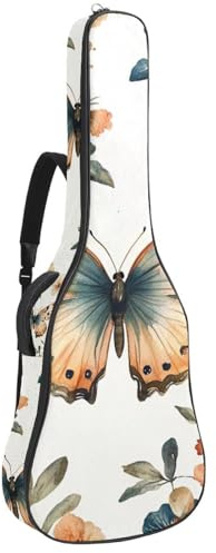 Gitarrentasche für Akustikgitarre, 101,6 cm, 101,6 cm, 106,7 cm, mit doppeltem verstellbarem Schultergurt und Schlaufe zum Aufhängen auf der Rückseite, Multicolor 08, 42.9x16.9x4.7 in, Lässiger