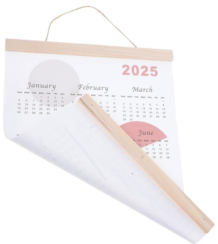 Mobestech Jahreskalender Wandkalender Modern Stilvoll Praktisch Dualfunktion Schulwandkalender Familienplaner Bürokalender Kunstvoll Halterung für Zuhause
