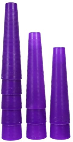 JEWEDECO Tubi Conici in Polipropilene per Avvolgimento Filato Rocchetti di Filo Senza Cuciture Set da 10 Pezzi Viola per Maglieria Ricamo e Tessitura Organizzatori Portafilo Resistenti