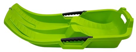 KHW Kinderbob Schlitten 79 cm | robuster Kunststoffrodel mit Brems- & Lenkfunktion | leicht & wendig | frostbeständig | inkl. Zugseil | Made in Germany | TÜV-geprüft