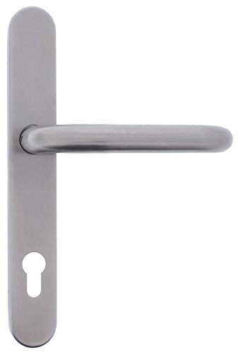 ToniTec Langschildgarnitur Schmalrahmen Halbgarnitur Modell Quan PZ 92 mm Edelstahl