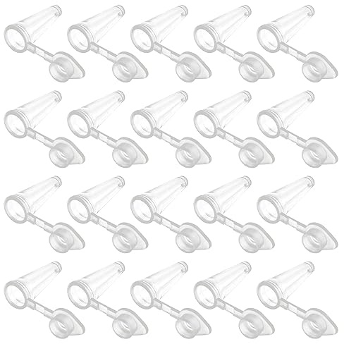 Othmro Lot de 1000 tubes de centrifugeuse coniques en plastique avec bouchon 0,1 ml