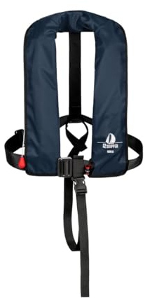 12skipper giubbotto di salvataggio automatico 165N con imbragatura, giubbotto salvagente, blu navy