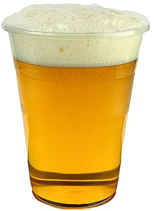 Gastro-Bedarf-Gutheil 1000 Trinkbecher, Plastikbecher 0,3 l Transparent mit Füllstrich Bierbecher