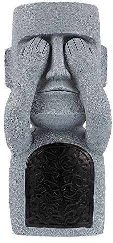 YARNOW Osterinsel Steinmann Osterinsel Tiki Kopf Fischbecken Moai Insel-Tiki-urne Köpfe Der Osterinsel Moai-Kopf-Figur Moai-skulptur Der Osterinsel Sukkulenten Kunstharz Draussen