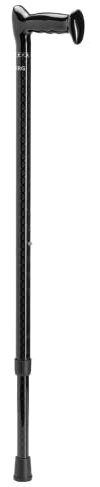 Ossenberg - Carbonstock in Rautenmuster - anthrazit glänzend - mit Escortgriff - Verstellbarer Carbon Wanderstock - Gehhilfe - Gehstock - hohe Belastbarkeit - extra leicht