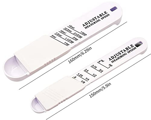 fiXte® Adjustable Wet & Dry Plastic Measuring Spoon Set