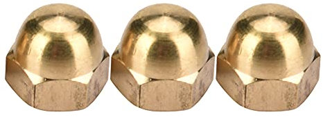 10Pcs Kit de Tuercas de Sombrerete, M8 Tuerca Ciega Tuercas de Bellota de Latón Juego de Tuercas Hexagonales