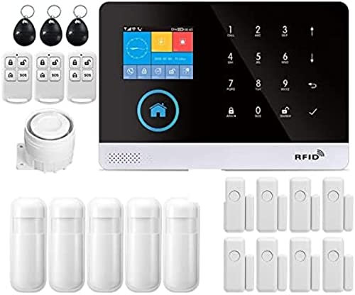 Bor Sistema di Allarme Porta WiFi PG103 Sistema di Allarme per La Sicurezza Antifurto DomesticaAllarme WiFi gsm Wireless Tuya Smart House App Control per Casa, Appartamento,12,E,YUYANAIAI