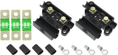 1 kit de fusibles 30 A, 2 supports ANS en ligne, 3 fusibles automobiles de 30 A, double chargeur de batterie