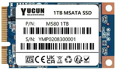 YUCUN MSATA III Disco Duro sólido Interno de Estado sólido 1TB SSD