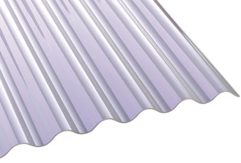 Highlux® Acrylglas-Profilplatte, 3mm Stark, 76/18, Sunstop, weiß Opal, glatt 1045mm x 4000mm