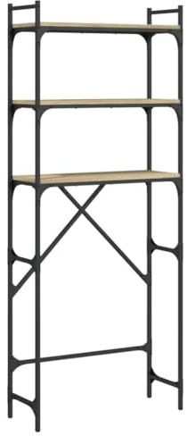 vidaXL Waschmaschinenregal Sonoma-Eiche 67x25x163 cm Holzwerkstoff