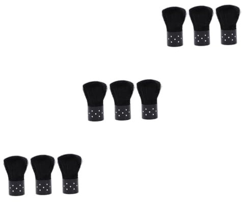 Healeved 9pcs Professional Makeup Brush Soft Bristle Hairdressing Brush for Nail Dusting Manicure Cosmetics Portable Mushroom for Home Salon