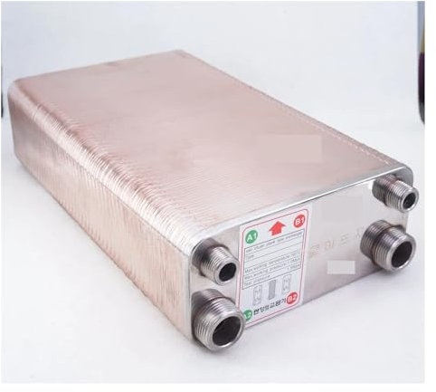 VCHICS Wärmetauscher, 100 Platten 20 KW Wärmetauscher Bier Würze Kühler Kühler SUS 304 Edelstahl for Homebrew-Kühlung Für Fußbodenheizung, Warmwasserbereitung