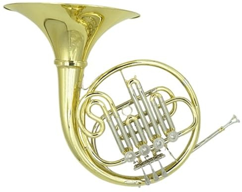 Bb Waldhorn Anfänger B Dur Professionelles Gelbes Messingmaterial Geklopfte Glocke 4 Doppel Waldhorn