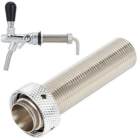 Grifo de cerveza de vástago largo, grifo para beber, grifo de cerveza de vástago largo de 98,5 mm, rosca G5/8 pulgadas, accesorios de elaboración de cerveza de acero inoxidable, fácil de instalar.