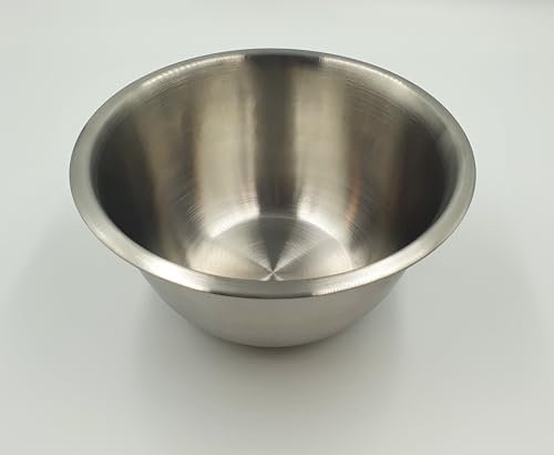 Fackelmann Mixing Bowl 18cm, Stainless Steel, Extra Deep, Food Safe, Baking Cooking Preparing, Small Dish, Fridge & Freezer Safe, Durable & Lightweight, Versatile, Rimmed Nesting Bowls, 1200ml