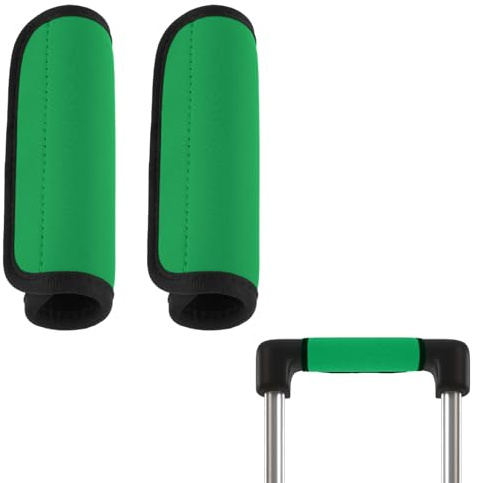 2 PCS Poignée de Bagage Housse de Protection Souple Confort Poignée Grip Pad Amovible Valise Poignées Couverture Bagage Sac à Dos Accessoires de Voyage (Vert)