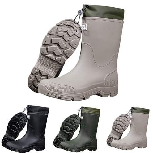 Stivali di gomma da donna/uomo, stivali da pioggia alti, antiscivolo, impermeabili, a prova di vento, stivali di sicurezza, scarpe da pioggia, stivali da esterno leggeri, stivali antiscivolo per