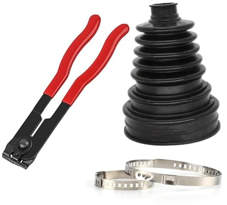 Kit giunti alberi di trasmissione Kit cuffia semiasse divisa, soffietti adesivi per albero motore, universale, con pinze e clip, accessori per attrezzi di riparazione auto Kit giunti(Boot uncut-plier)
