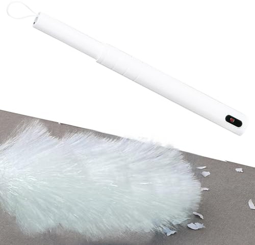 Electric feathers Duster Cleaner - Dust Removal Brush, 360° spins Rechargeable, Furniture Cleaning Tool, Handheld Sweep Device | Electric Duster spins Usage Dusting Ceiling Fan Shelves Cabinets Home