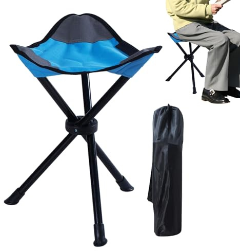 Tanxemery Sgabello Per Campeggio,Mobili da Esterno a Tre Gambe | Sgabello Leggero da Campeggio a Treppiede - per Ricreazione All'aperto Picnic Spiaggia Escursionismo