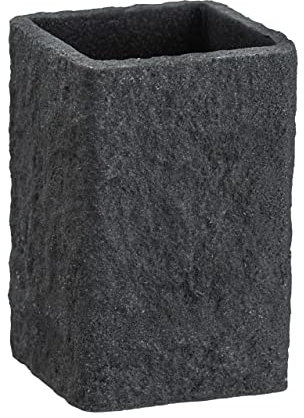 Wenko Portaspazzolino Villata grigio per spazzolino da denti e dentifricio, Poliresina, 7.5 x 11 x 7.5 cm