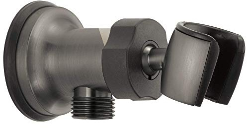 DELTA FAUCET U4985-KS-PK Adjustable Wall Elbow Hand Shower Mount, Black Stainless