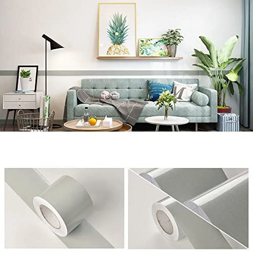 Dostear TapetenbordüRe Selbstklebende BordüRe Wand Wohnzimmer Tapeten Fliesenaufkleber Bad Dekoband Selbstklebend Silber Grau 8 X 500cm