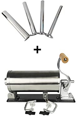 Sausage Stuffer 6lbs/3kg Horizontal Sausage Stuffer Stainless Steel Sausage Filling Making Machine Sausage Stuffer Filler Maker