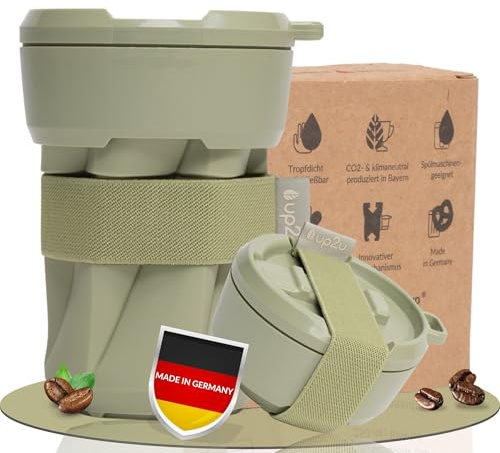 MuC My useful Cup® – vikbar kaffe-to-go mugg olika Färger | klimatneutrala | Tillverkad i Tyskland | Resemugg | återanvändbar mugg för resor | 100 % återvinningsbar | 100 % BPA-fri | Kaffemugg 350 ml