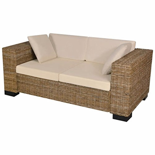 Chusui 7-TLG. 2-Sitzer Sofa Set, Couch für Wohnzimmer, für Wohnungen, Couch Mit, Loungesofa, Sofas & Couches, Relaxsofa, Echtes Rattan