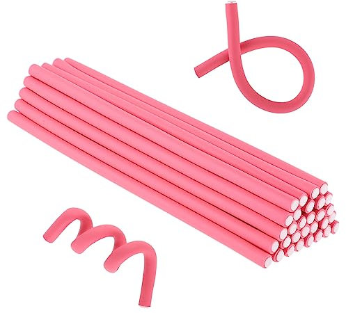 30 bigodini per capelli durante la notte, senza calore, schiuma flessibile, arricciacapelli Twist Foam Heatless Curls per donne e ragazze, capelli lunghi e corti, ricci grandi e piccoli 0,31 x 9,45