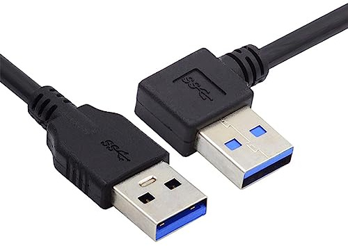 NFHK 90 Grad rechtwinkliges Datenkabel USB 3.0 A-Stecker auf geraden A-Stecker, 40 cm