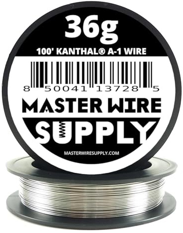 Kanthal A1-100' - 36 Gauge Wire - 100ft - 0.13mm - 0.005in - Master Wire Supply