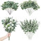 YEJIKJ 30 Piezas Ramas Eucalipto Artificial, 38CM/15 Inch Planta Artificial Eucalipto Ramas Secas Decorativas, Plantas Artificiales pour Decoración de Hogar Oficina Boda Déco Chambre Deco Maison