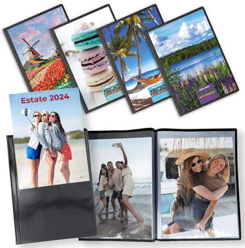 Album Fotografico 13x19 13x18 - Copertina Morbida e Flessibile - Perfetto per Conservare Fotografie, Cartoline e Ricordi - N° 10 Porta Fotografie da 40 foto totale 400 foto