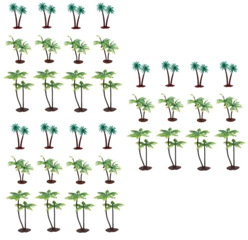 DIYEAH 36pièces Miniature Palmier pour Décoration De Microlandschaft Modèle De Cocotier Réaliste Accessoire De Plage Jardin