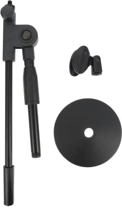 VICASKY Adjustable Microphone Stand Boom Arm Desktop Mic Rack and Weighted Base for Stable Conference Use