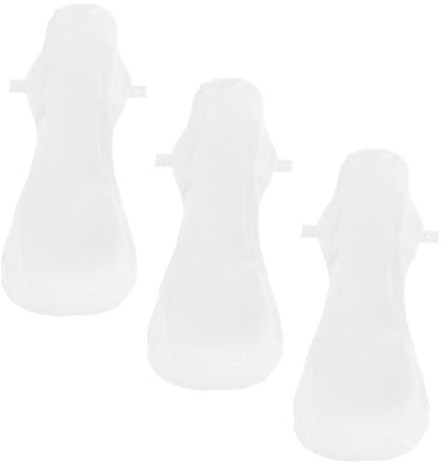 HOMOCONO 3 Stück Waschbare Menstruationsbinden Baumwolle 420mm Wiederverwendbar Mit Druckknopf Auslaufsicher Atmungsaktiv Damenbinde Für Reisen Wochenbett Inkontinenz